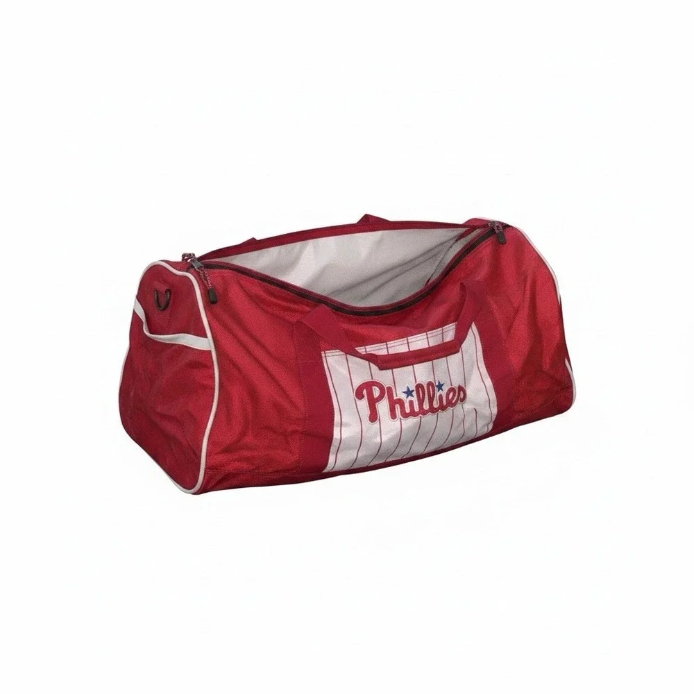 Philadelphia Phillies Duffel Bag - Roadblock Style- Red/White Very Good